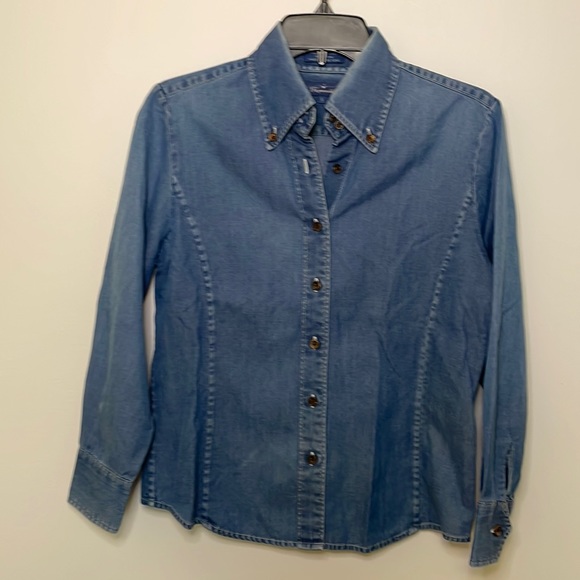 Façonnable brushed denim shirt Sz S - Picture 1 of 6